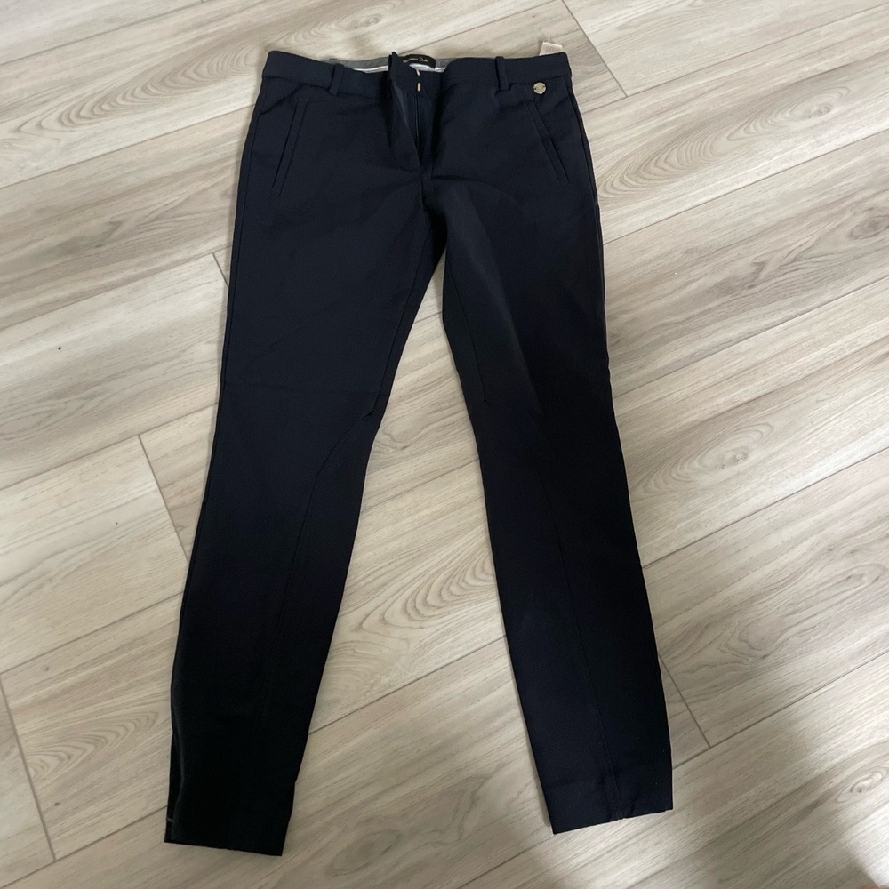 Massimo Dutti Womens Black Slim Fit Stretch Ankle Pants Size 6